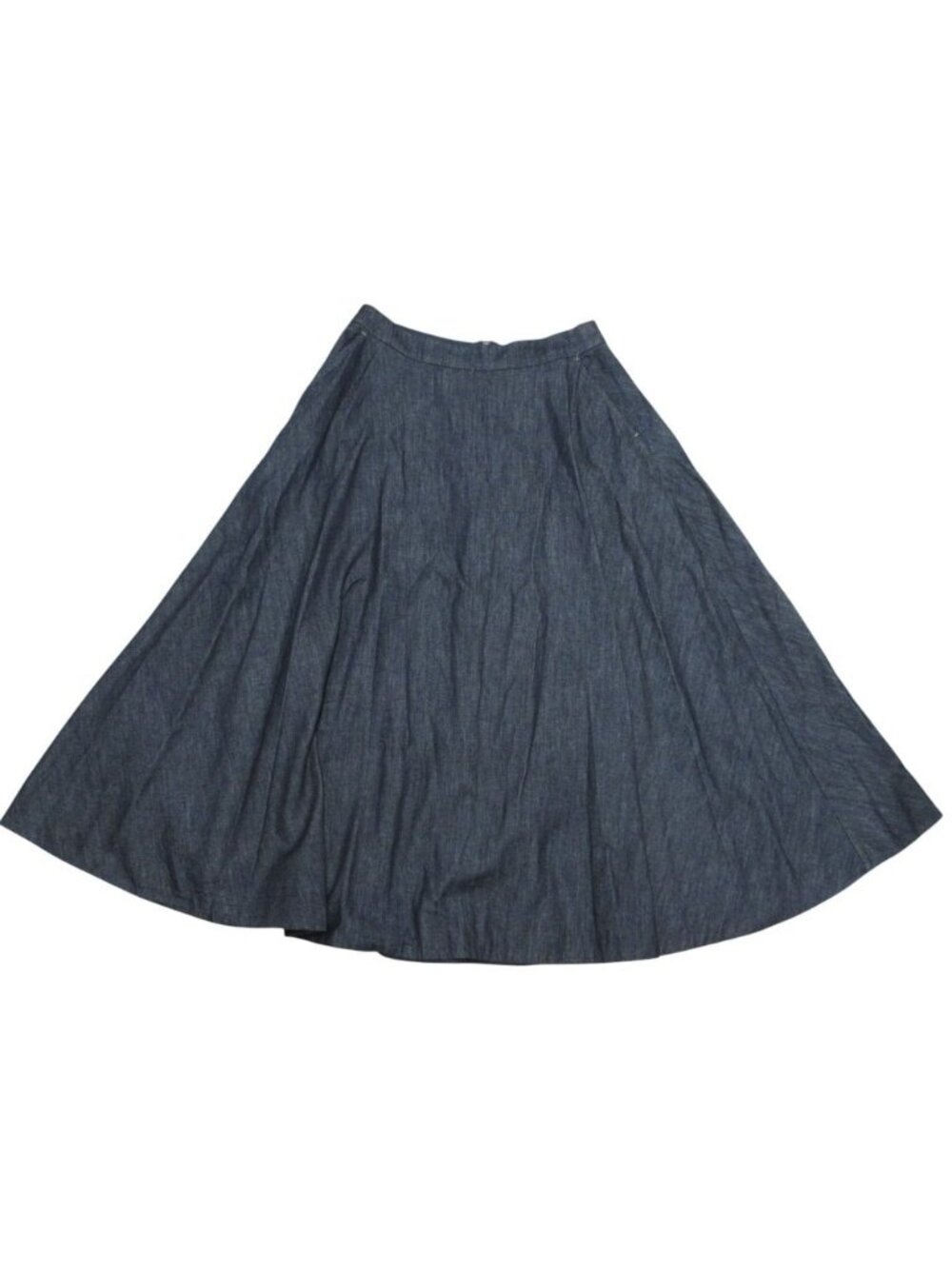 Max Mara 'S Stretch Denim Long Flare Skirt Indigo 38